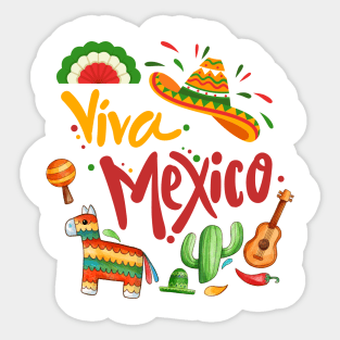 I Love Mexico Cinco De Mayo Gift For Men Women Sticker